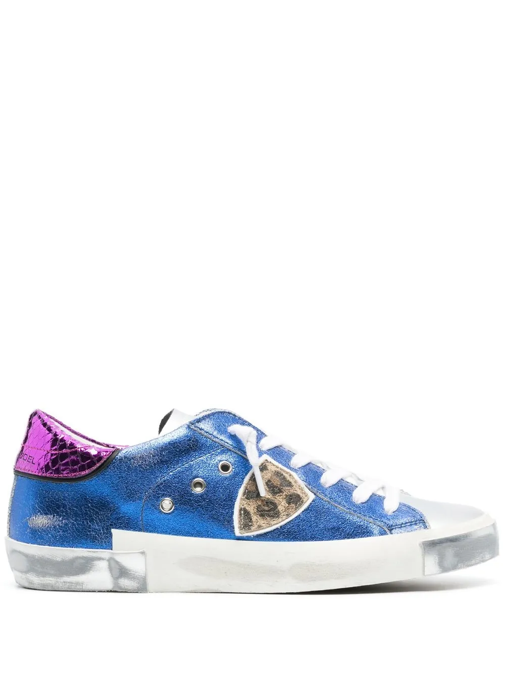 

Philippe Model Paris Prsx laminated low-top trainers - Blue