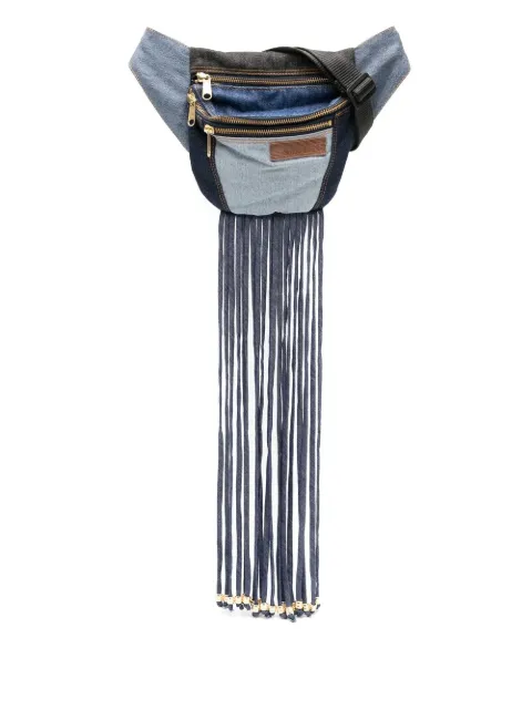 Amapô fringe-detail denim belt bag