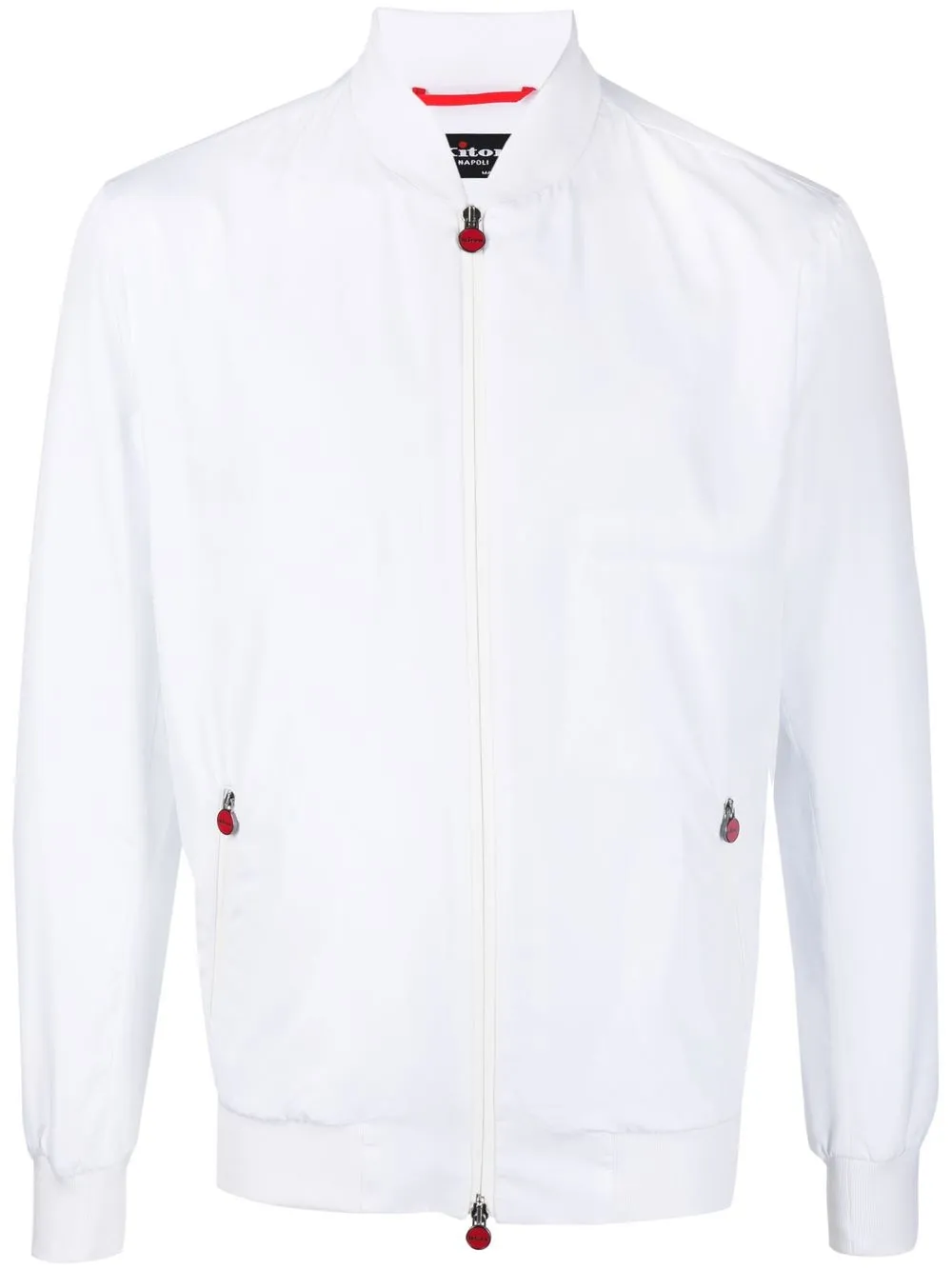 

Kiton zipped lightweight bomber jacket - White