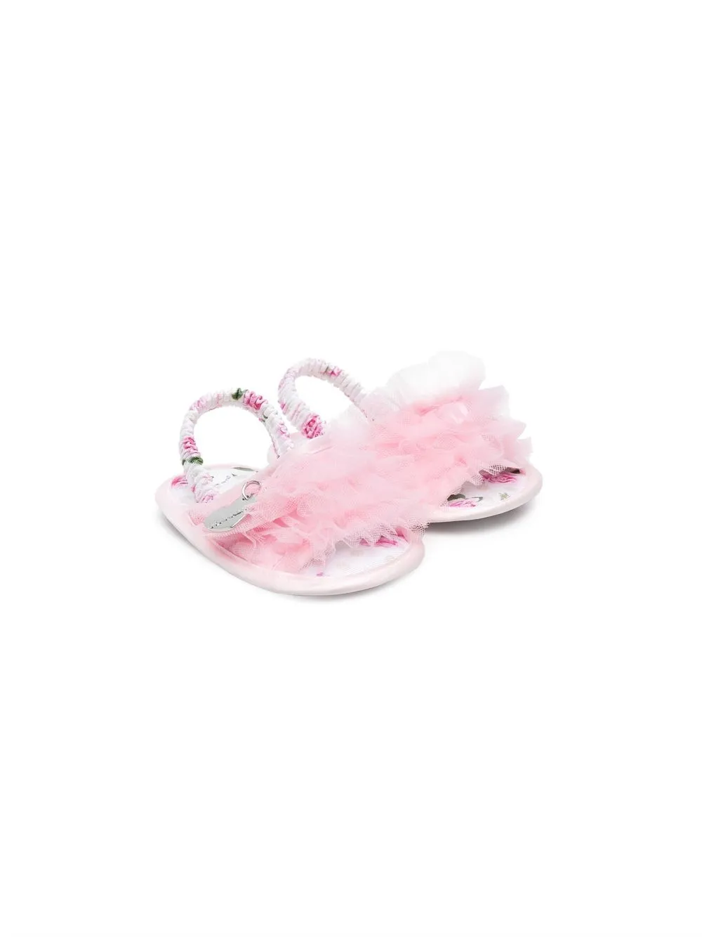 

Monnalisa tulle-detail open-toe sandals - Pink