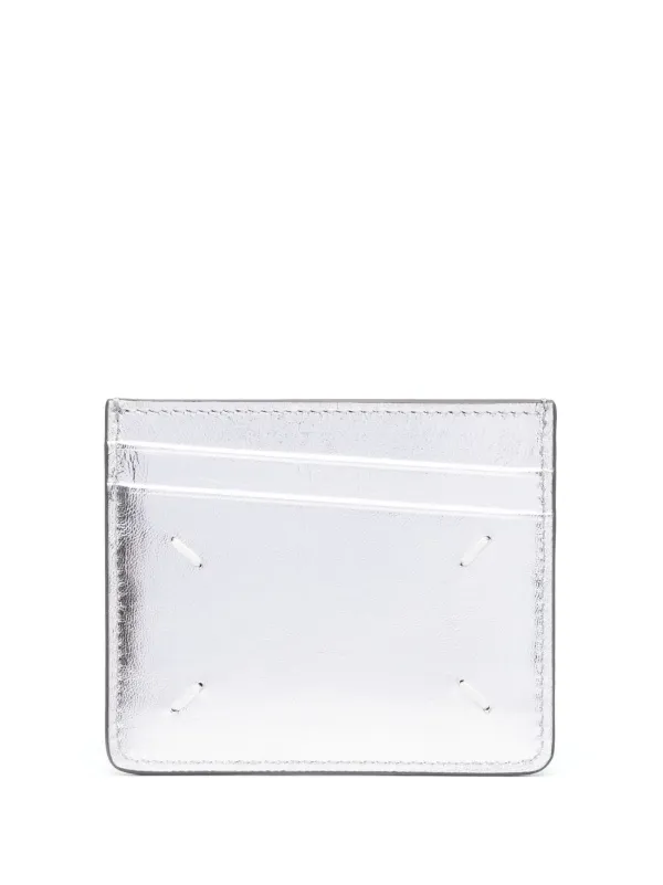 Maison Margiela four-stitch Metallic Card Holder | Silver