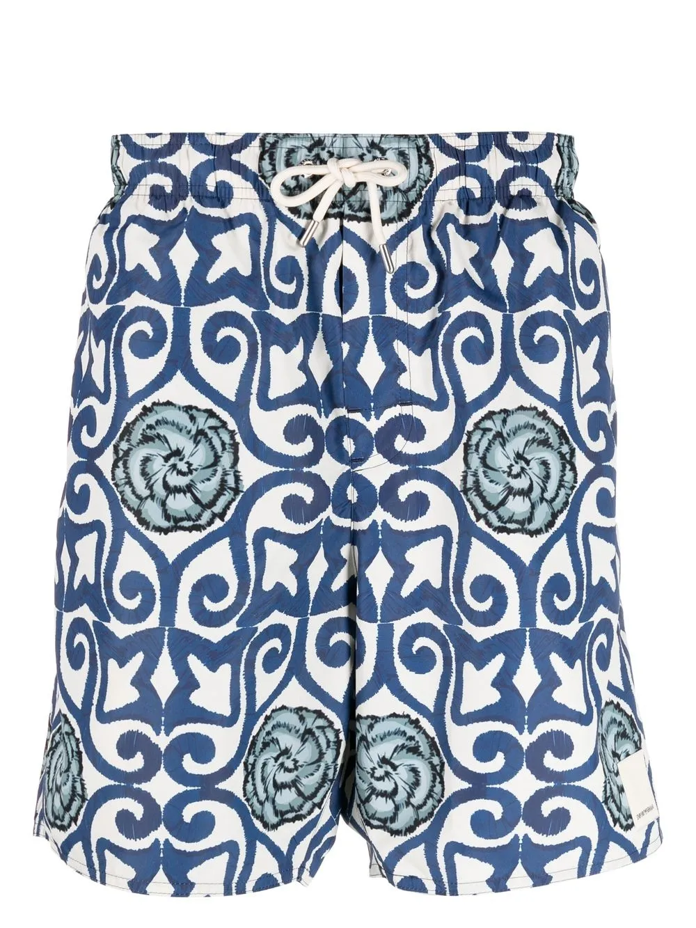 

Emporio Armani Majolica-print swim shorts - Blue