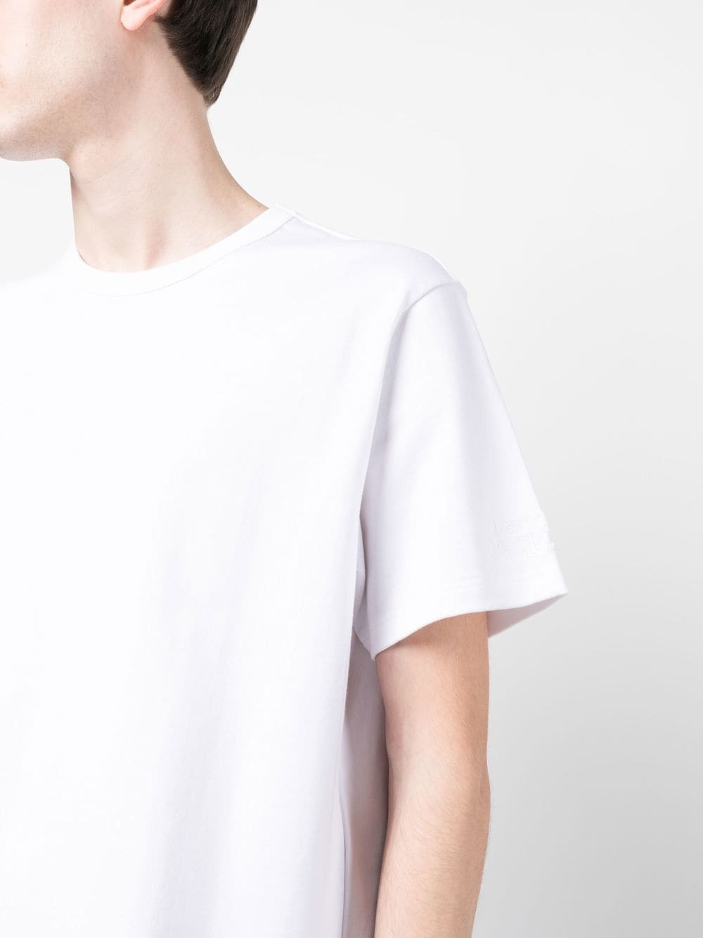 Shop Alexander Mcqueen Crew-neck Short-sleeve T-shirt In White