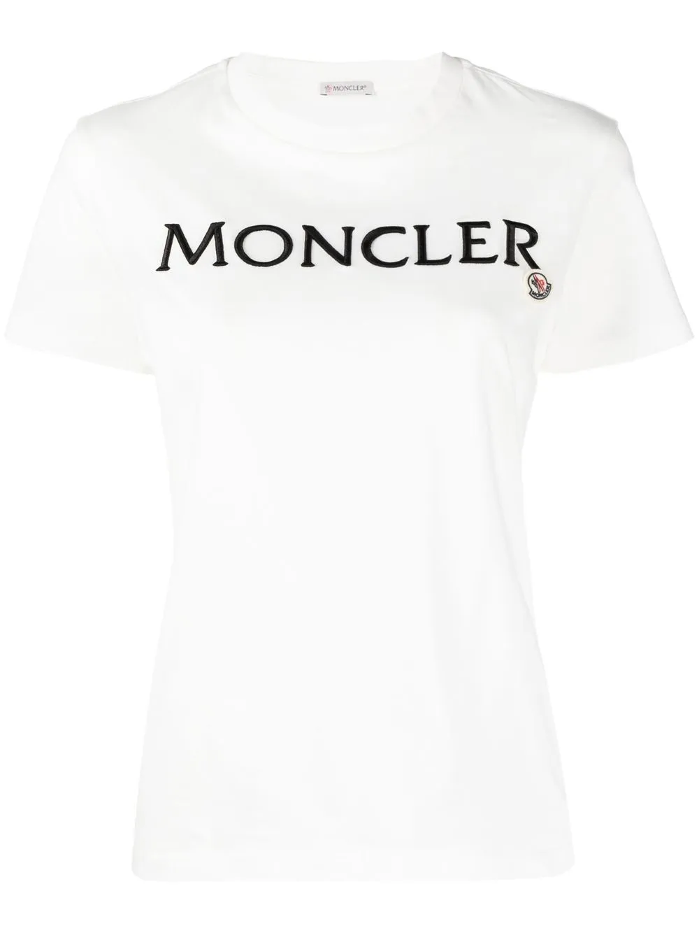 

Moncler logo-embroidered cotton T-shirt - White