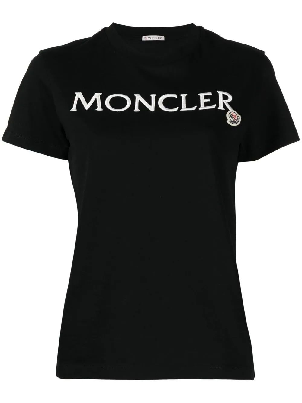

Moncler logo-embroidered cotton T-shirt - Black