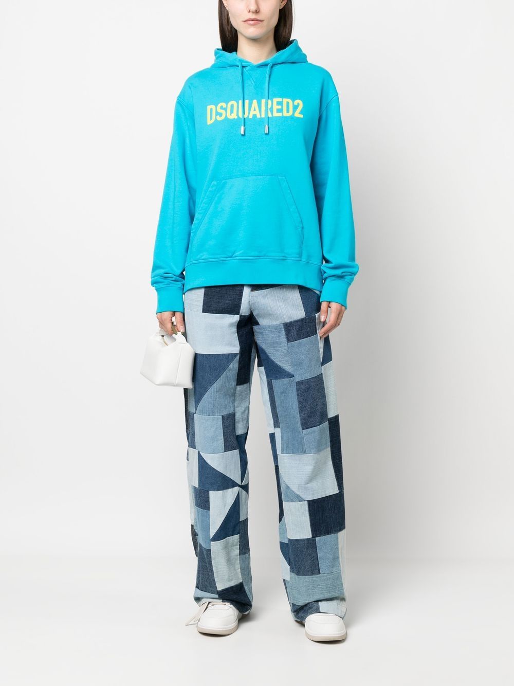 Dsquared2 Hoodie met logoprint - Blauw