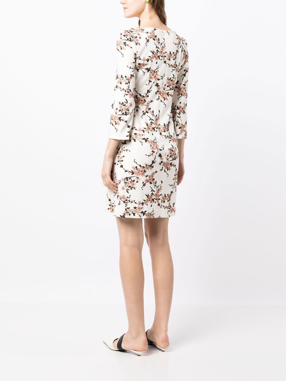 Shop Jane Petal Floral-print Dress In Neutrals