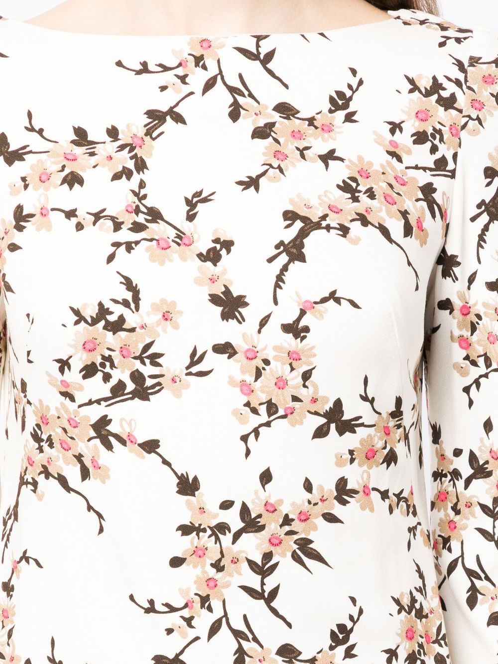 Shop Jane Petal Floral-print Dress In Neutrals