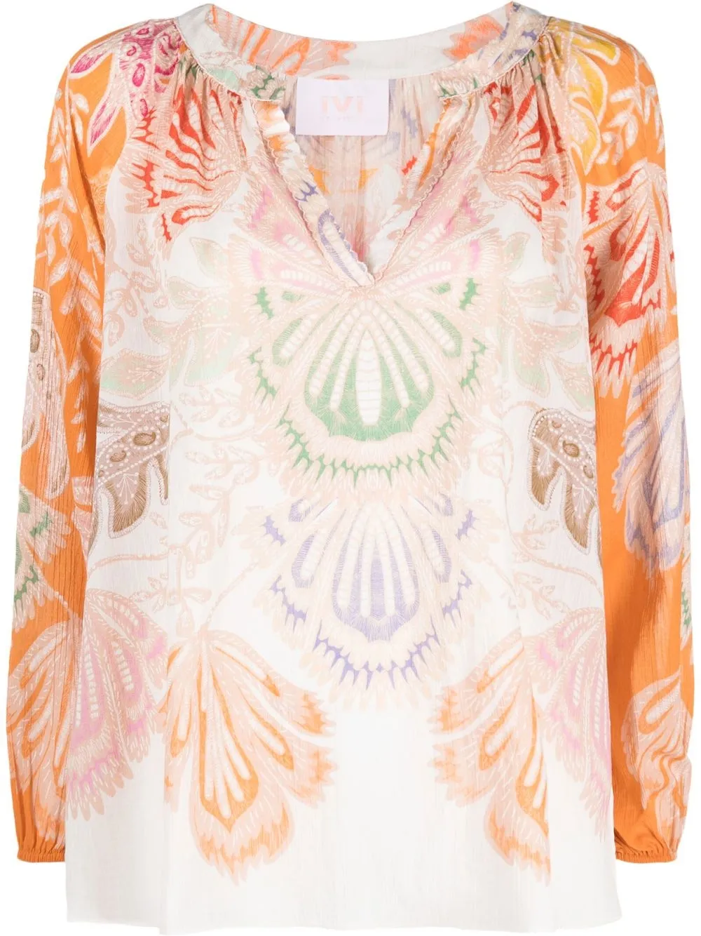 

IVI graphic-print cotton tunic - Pink