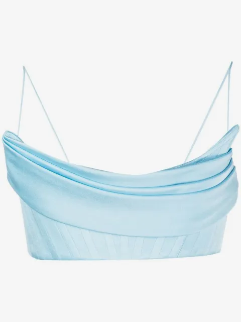Alex Perry draped-detail cropped corset
