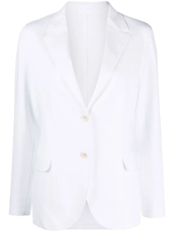 Eleventy Single Breasted Blazer in White