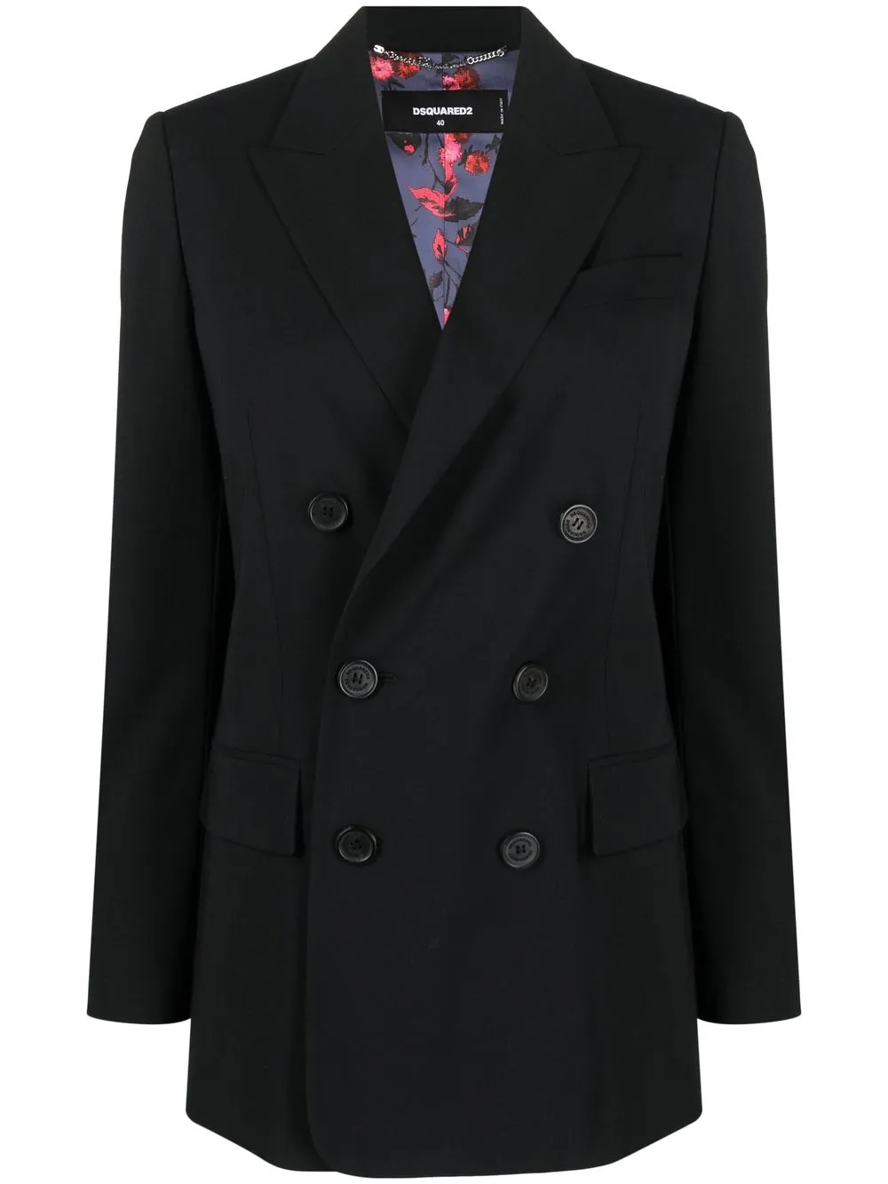 

Dsquared2 blazer con doble botonadura y solapas de pico - Negro