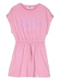 MSGM Kids logo-print sleeveless dress - Pink