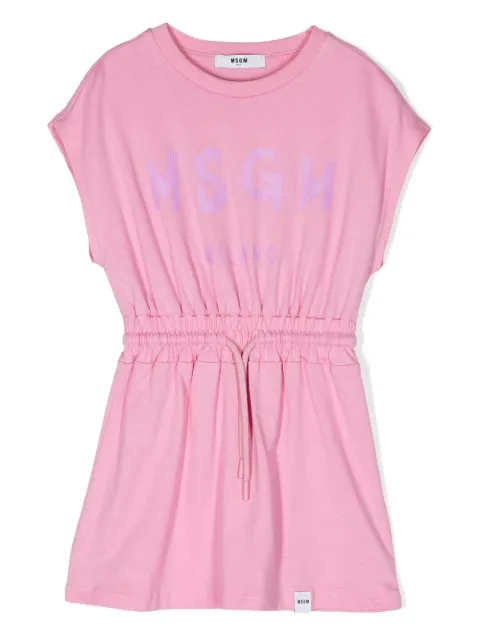 MSGM Kids logo-print sleeveless dress 