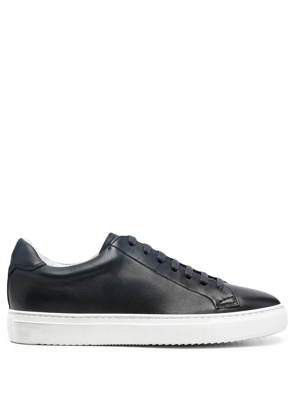 Doucal's Low-top Leather Trainers In Blu