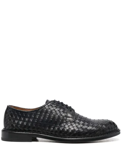 Doucal's woven lace-up leather derby shoes