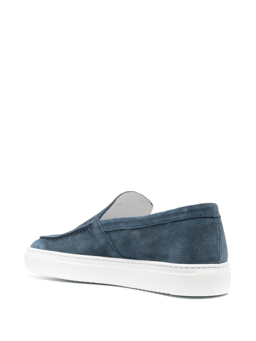 Shop Doucal's Suede Slip-on Loafers In Blau