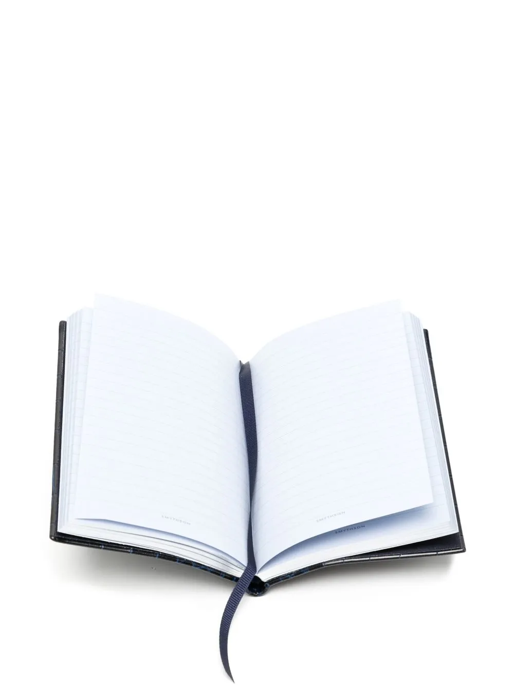 Smythson Embossed Leather Notebook In Black