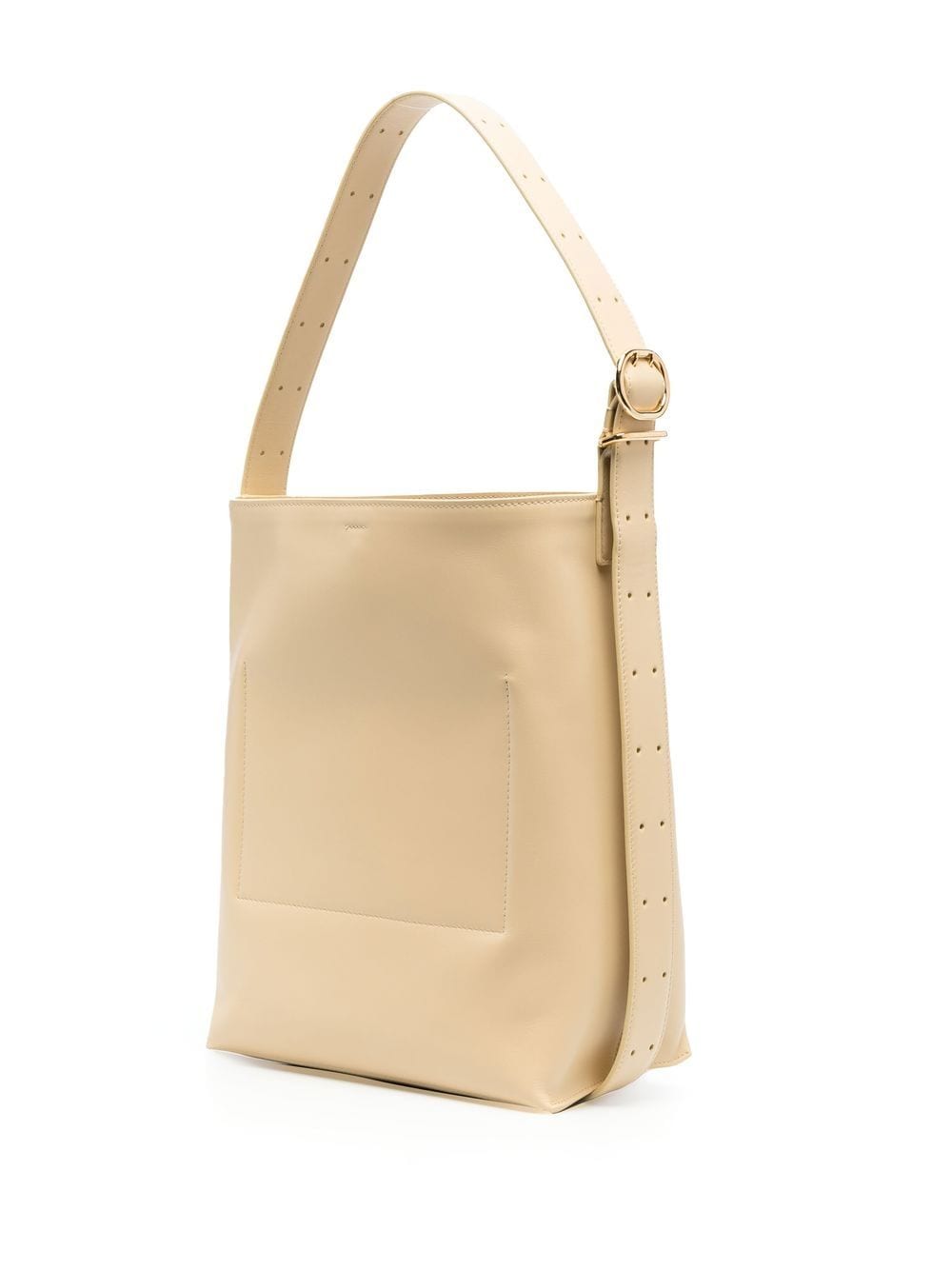 Shop Jil Sander Cannolo Leather Tote Bag In Gelb