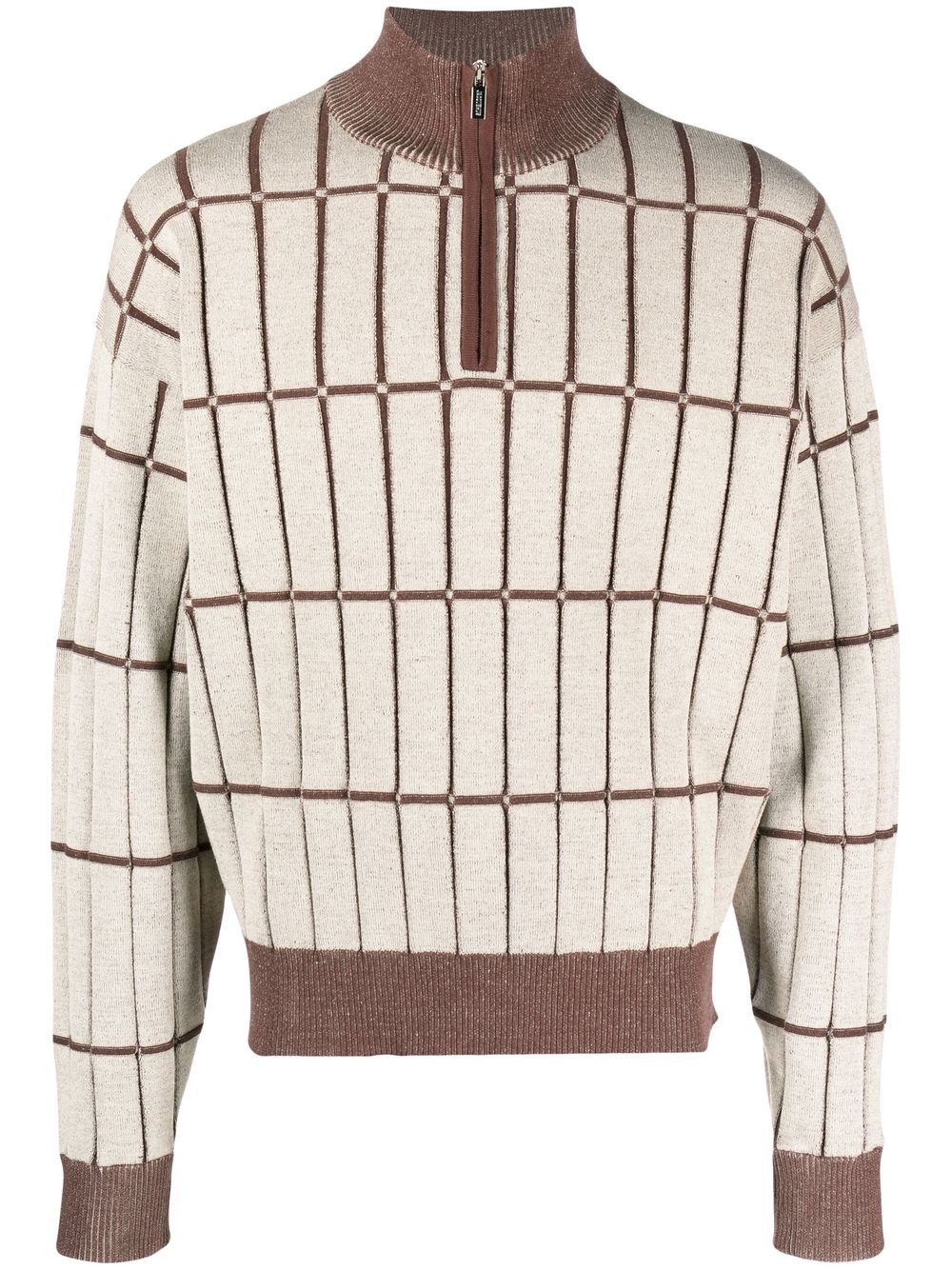 

Jacquemus checkered knit jumper - Neutrals