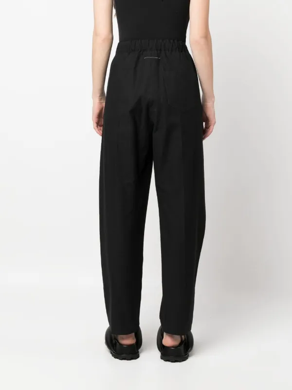 MM6 Maison Margiela drawstring-waistband Cotton Trousers - Farfetch