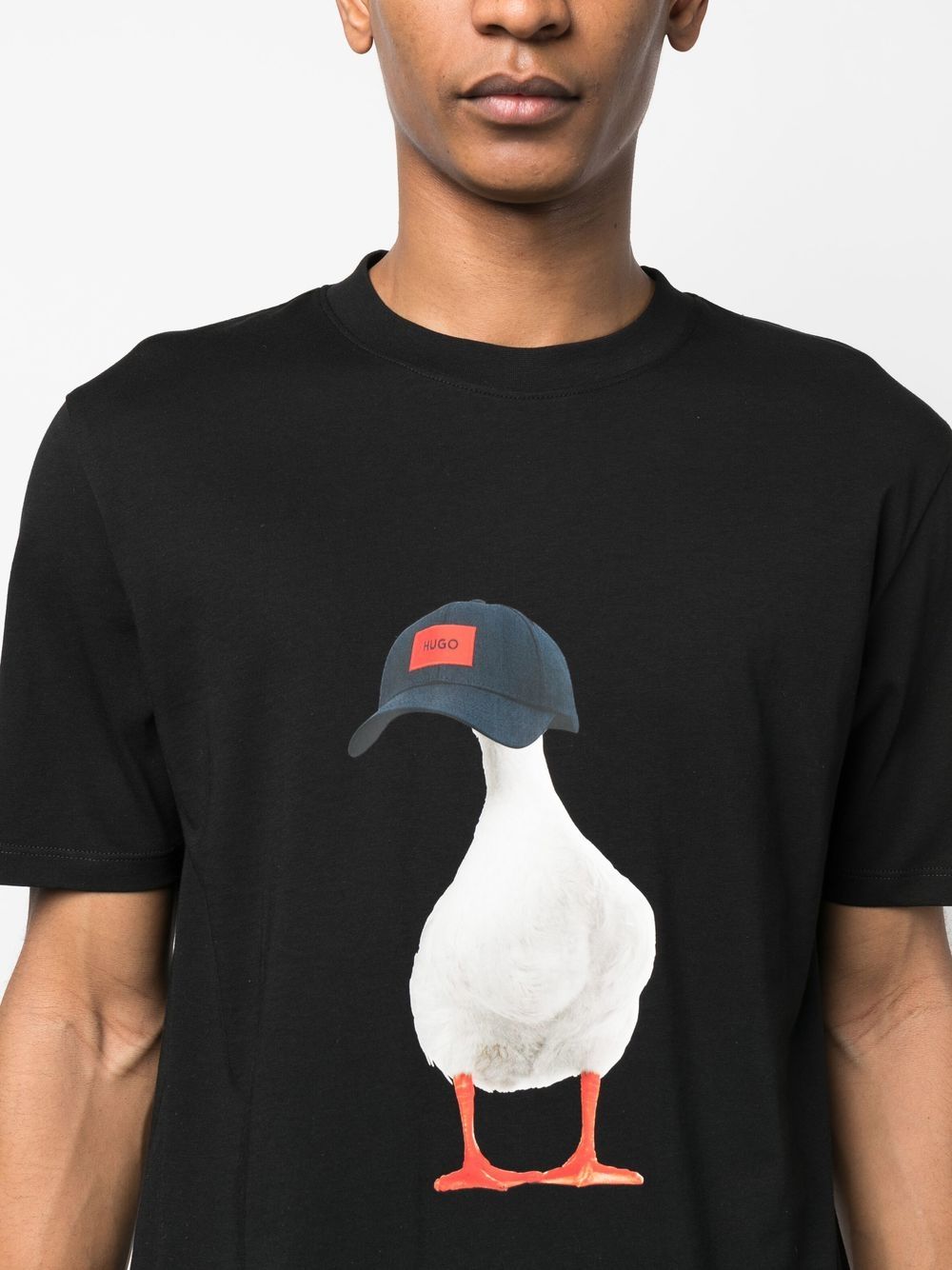 BOSS duck-print Detail T-shirt - Farfetch