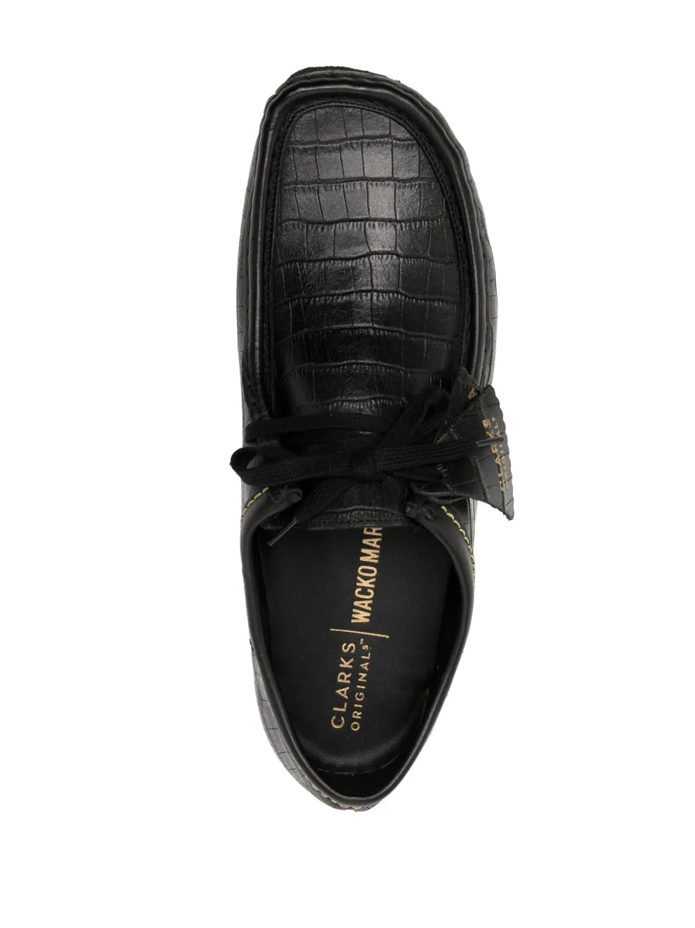 WACKO MARIA X Clarks Wallabee crocodile-embossed Loafers - Farfetch