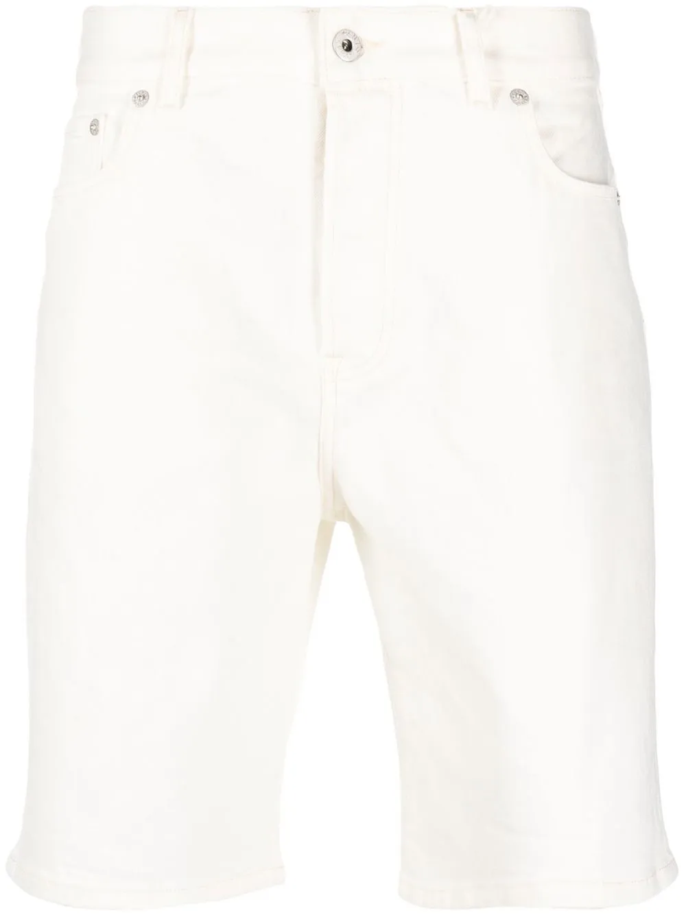 

Kenzo logo-patch denim shorts - White
