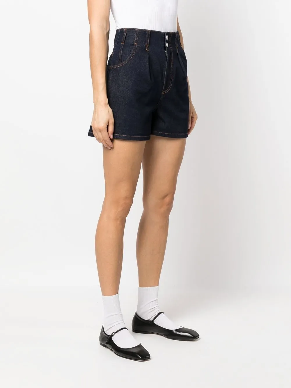

Philosophy Di Lorenzo Serafini wide-leg denim short - Blue
