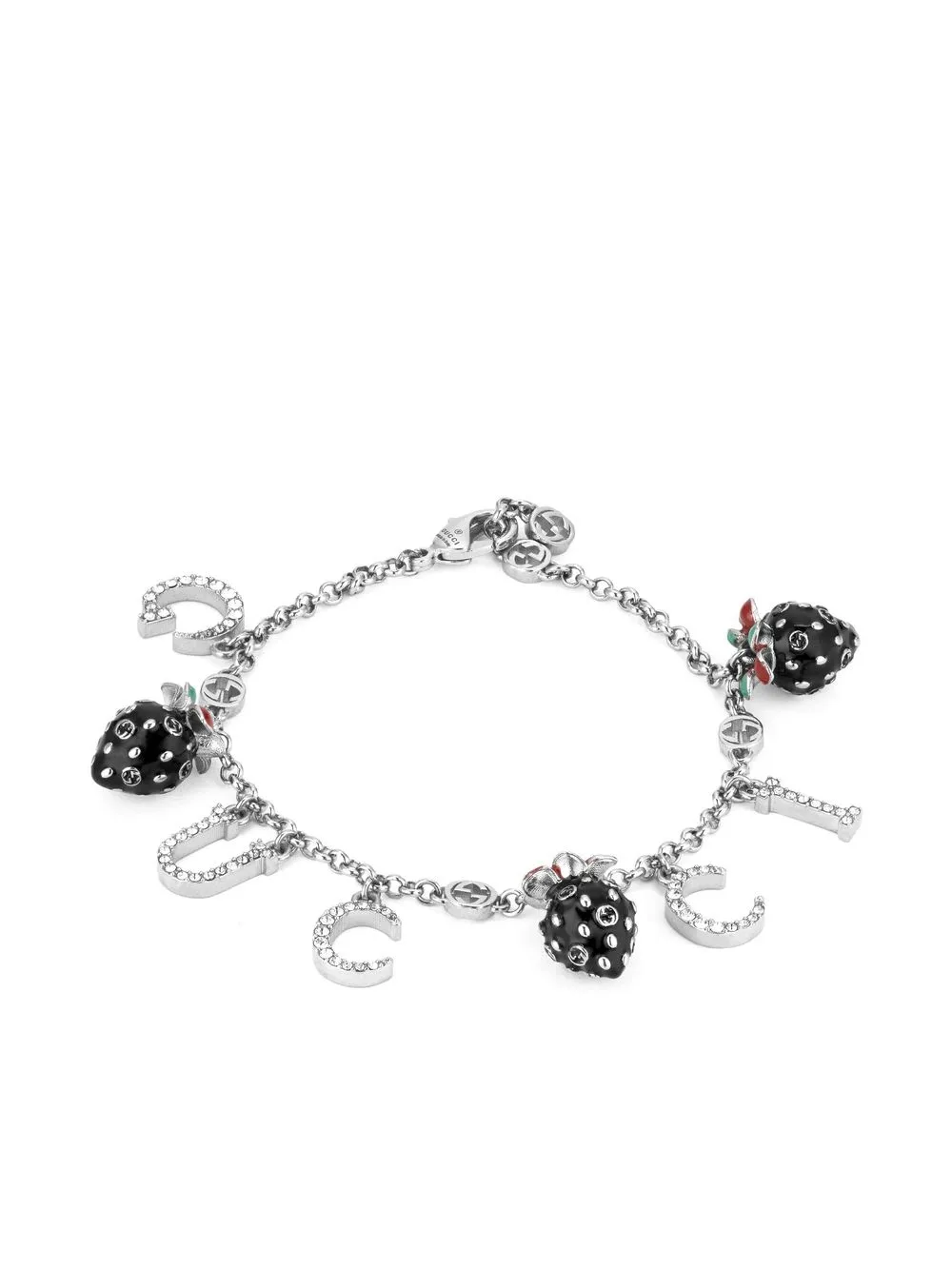 Gucci logocharm crystalembellished Bracelet Farfetch