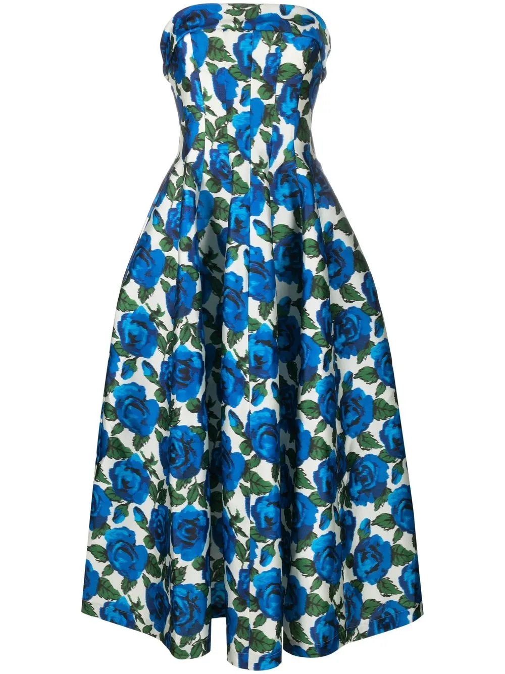 

Philosophy Di Lorenzo Serafini vestido strapless con estampado floral - Azul