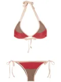 Amir Slama colour-block tie-side bikini set - Neutrals