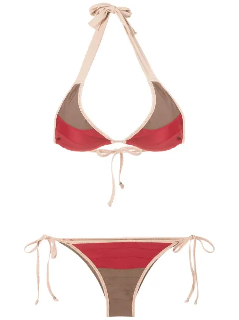 Amir Slama bikini noué à design colour block