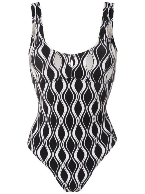 Maillot de bain à imprimé vagues - Amir Slama - Modalova