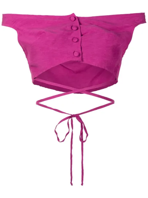 Amir Slama off-shoulder cropped blouse