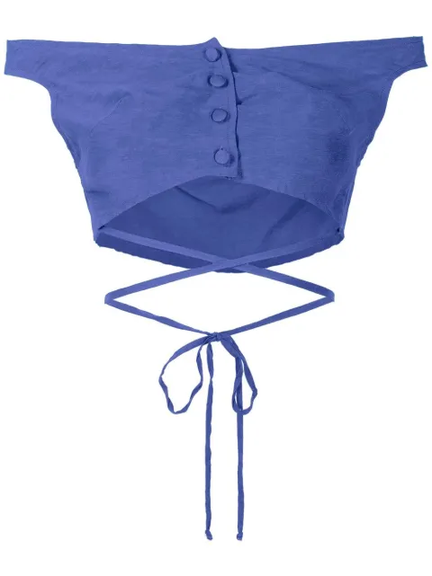 Amir Slama blusa corta con hombros descubiertos