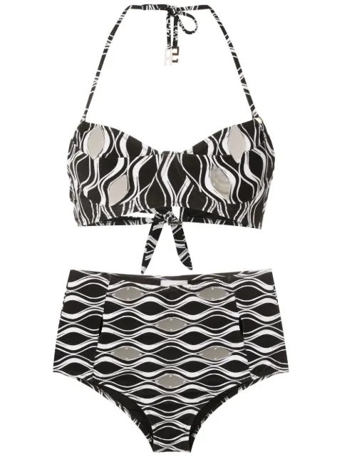 Amir Slama high-waisted hardware-detail bikini set
