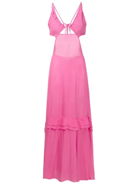 Amir Slama cut-out semi-sheer maxi dress