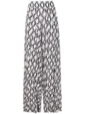 Amir Slama wave-print palazzo trousers - White