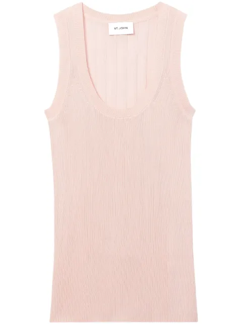 St. John scoop-neck knitted top