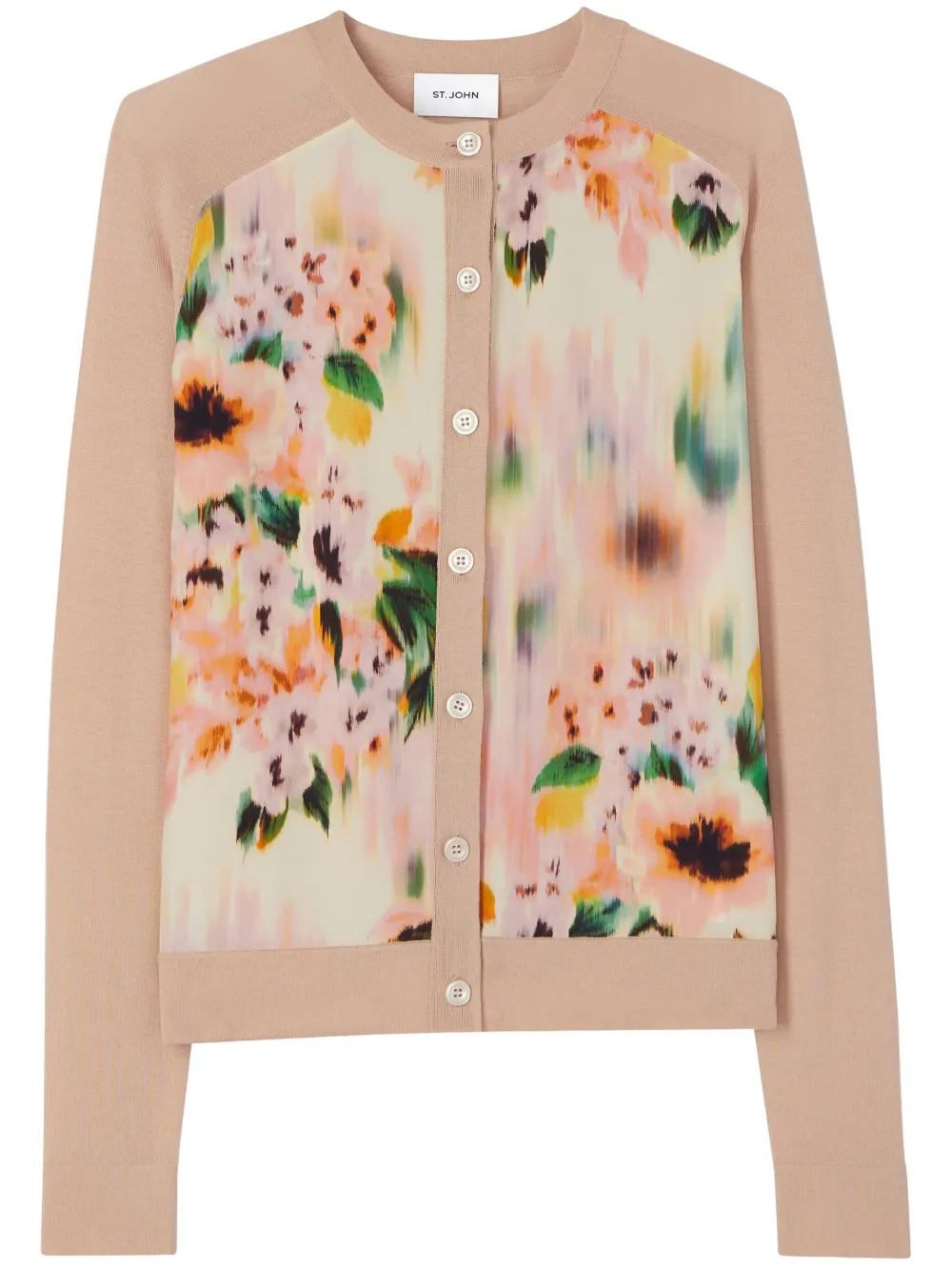 St. John floralprint Panelled Cardigan Farfetch