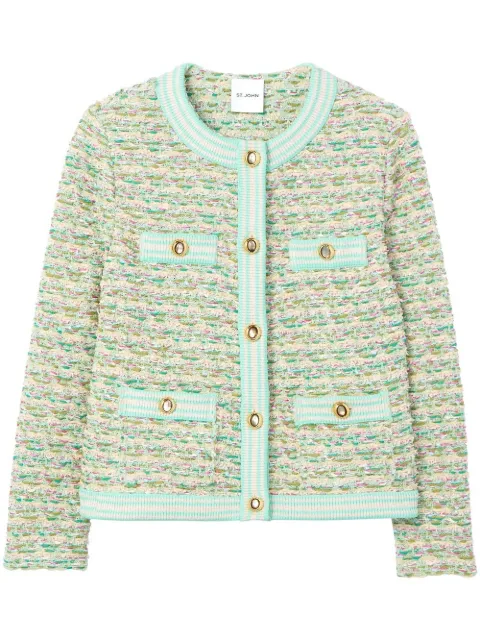 St. John boucle-tweed knit jacket