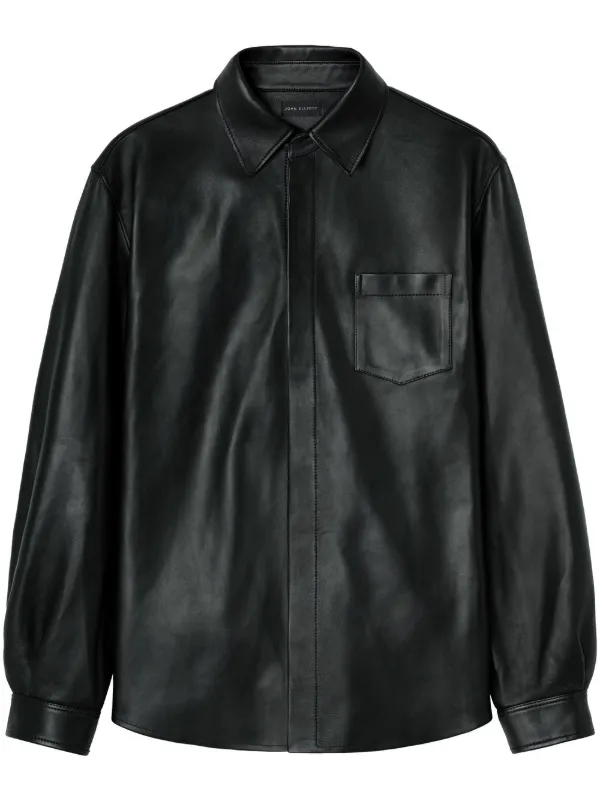 John Elliott Leren Overhemd Farfetch