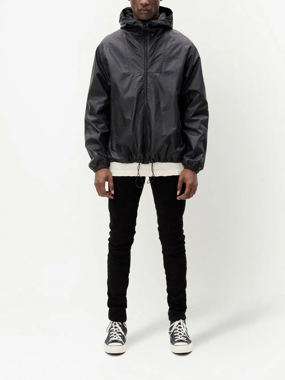 John Elliott Leren jack - Zwart