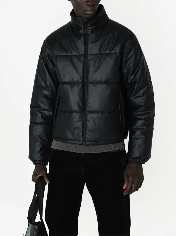 John Elliott Pico Leather Puffer Jacket Black FARFETCH AZ