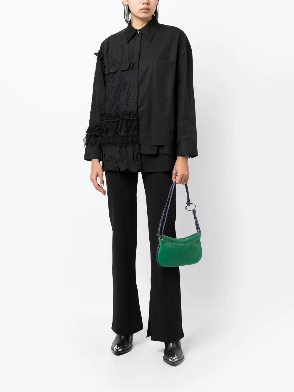 JNBY Shirtjack met patchwork - Zwart