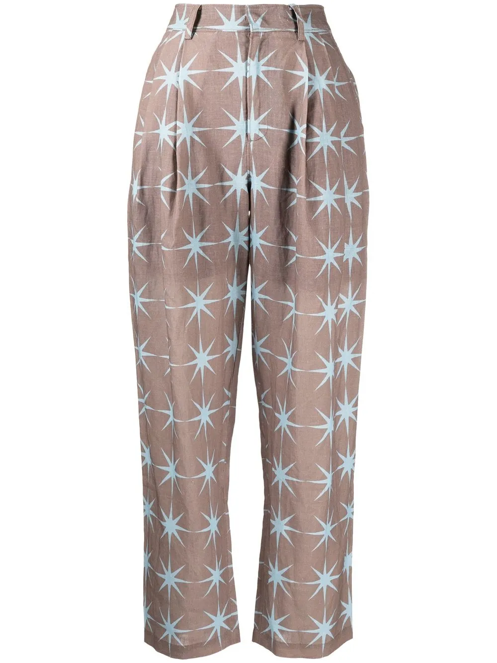 

JNBY star-print flax trousers - Brown