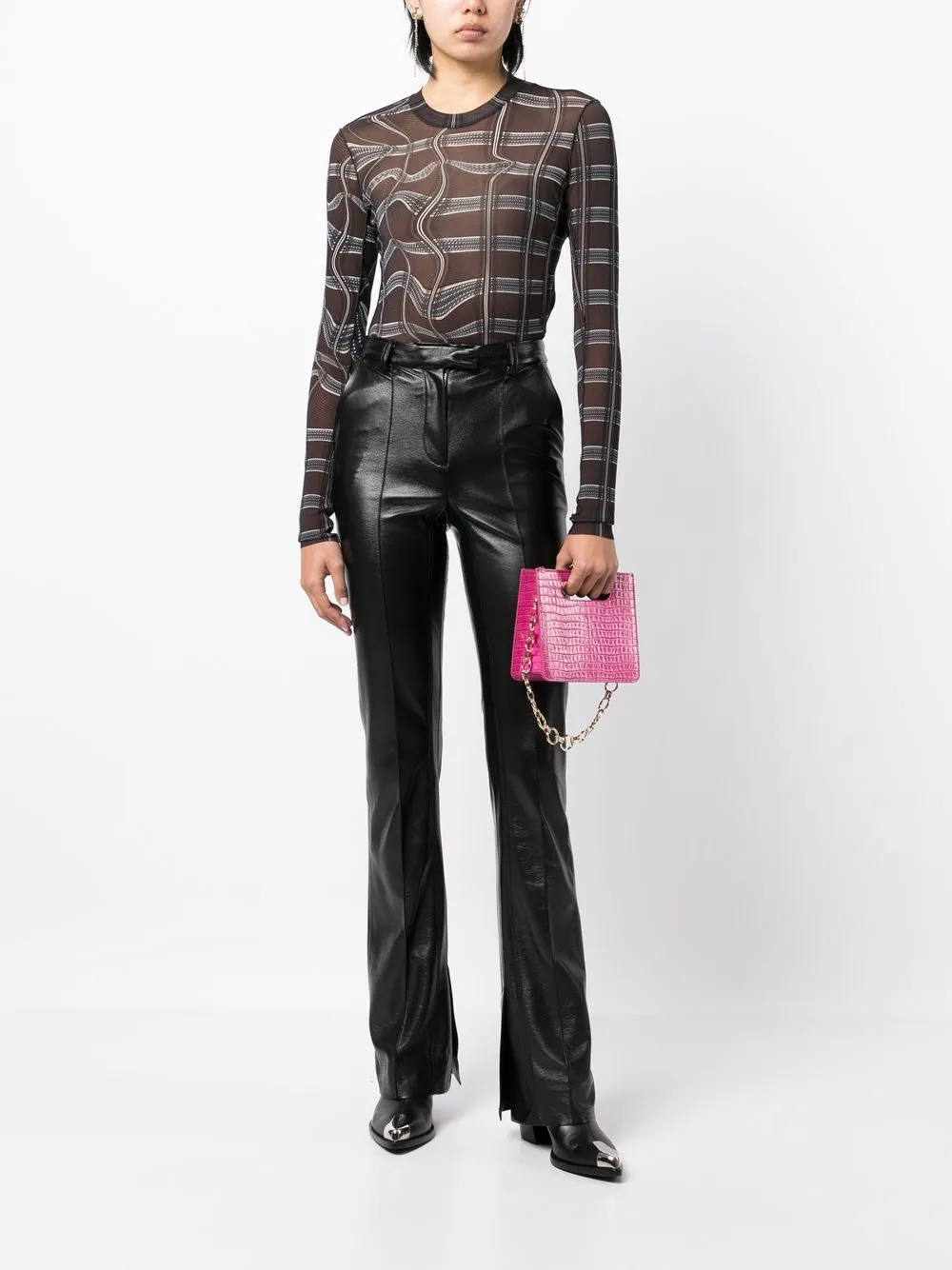 JNBY Top met abstracte print - Bruin