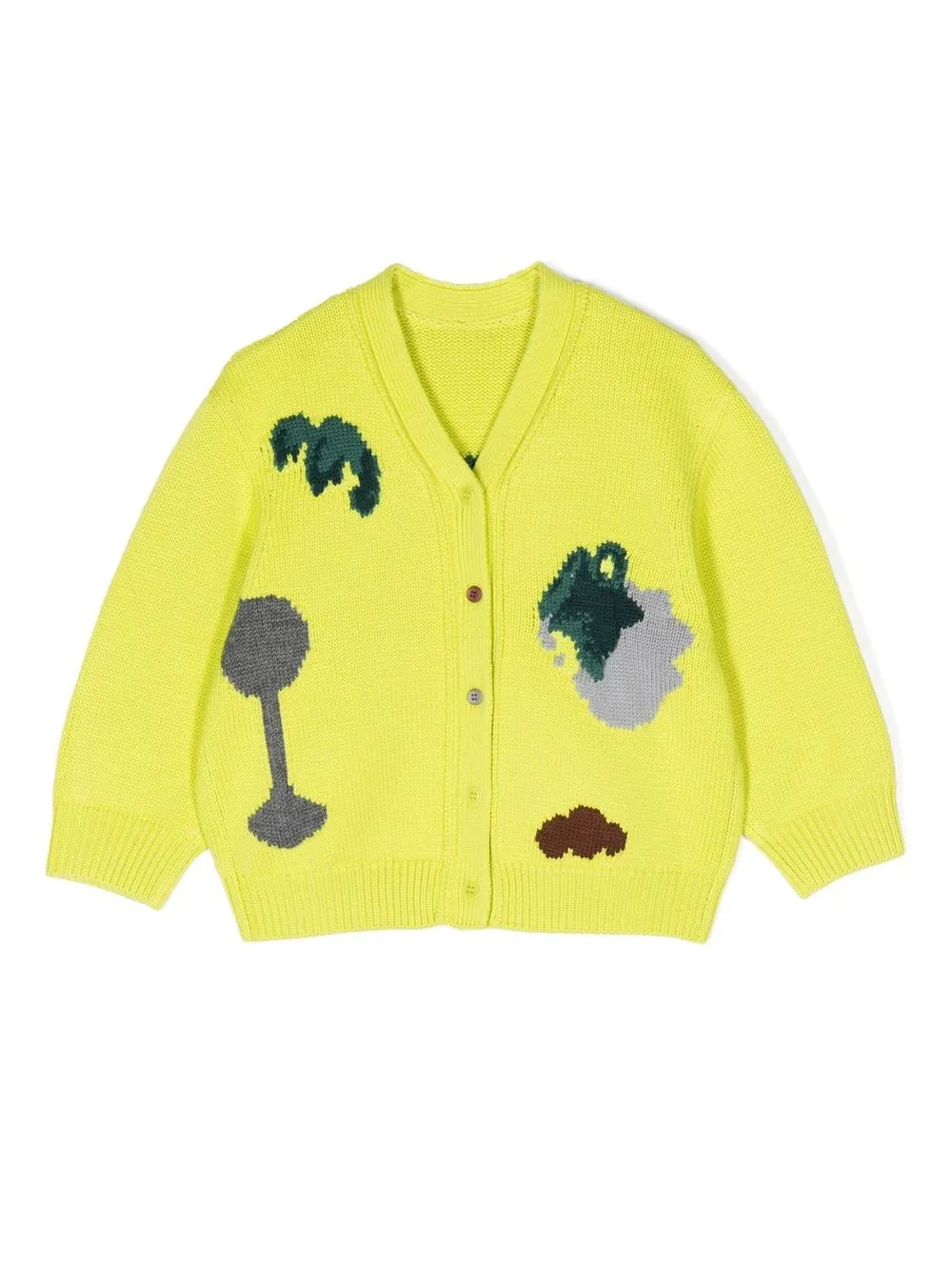 jnby by JNBY knitted cropped cardigan - Green