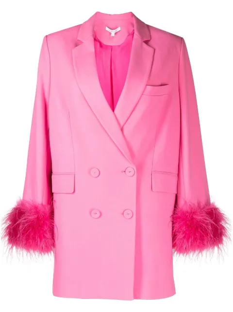 Rachel Gilbert feather-trim blazer dress 23RRG61304 - 0